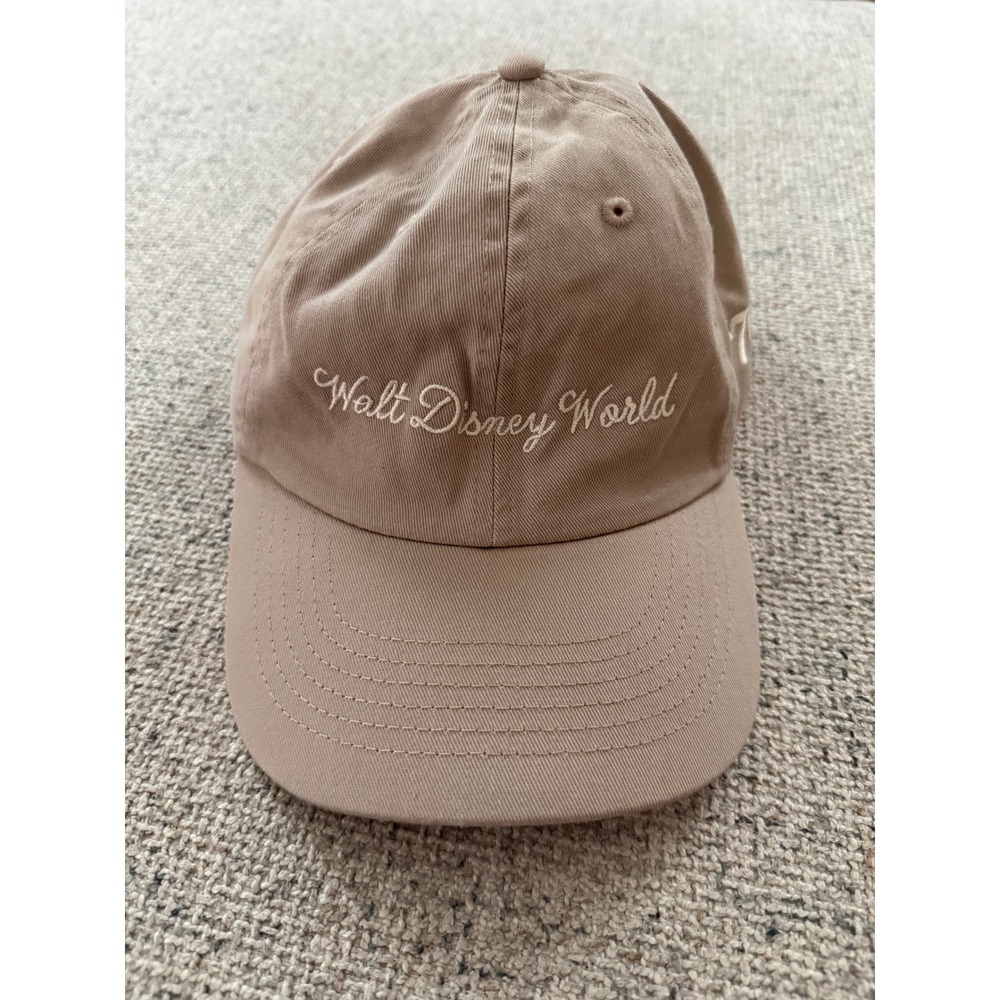 Walt Disney World Khaki Tan Baseball Cap Hat Embroidered 71 Adjustable Dad Hat